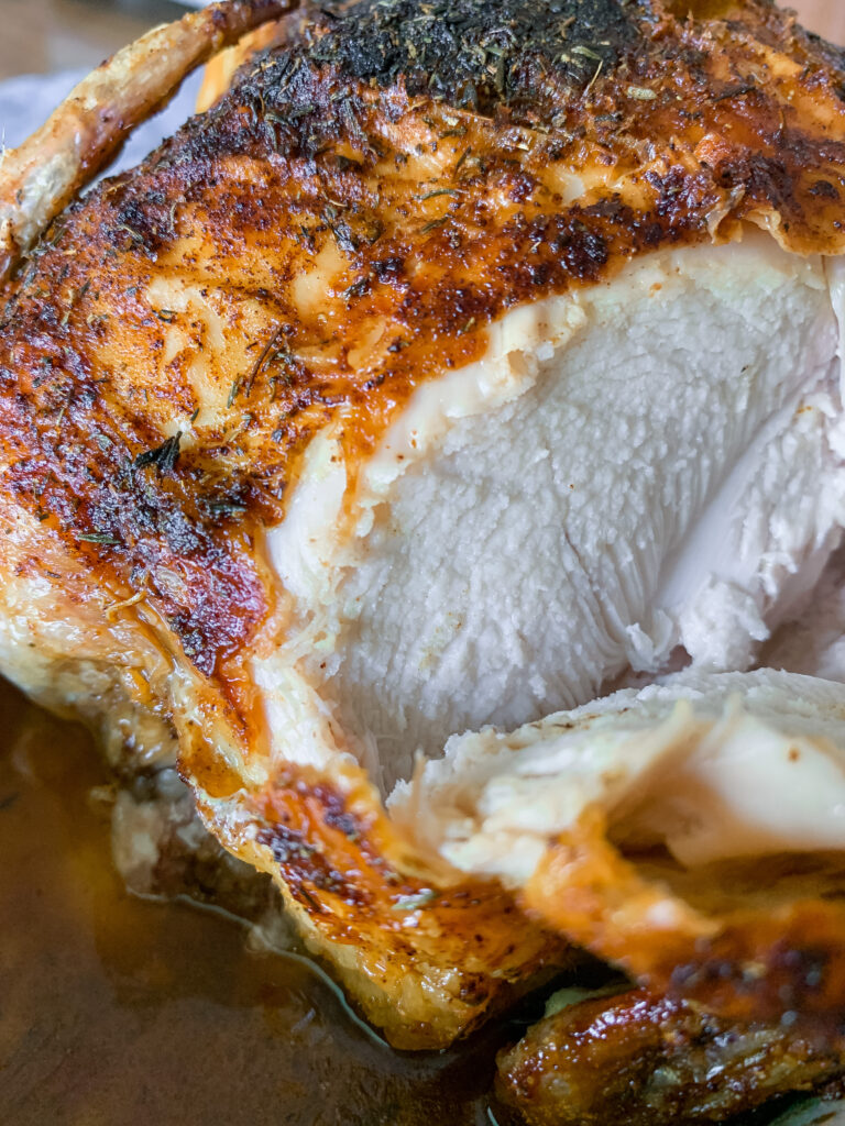 Juicy, melt in your mouth roasted chicken